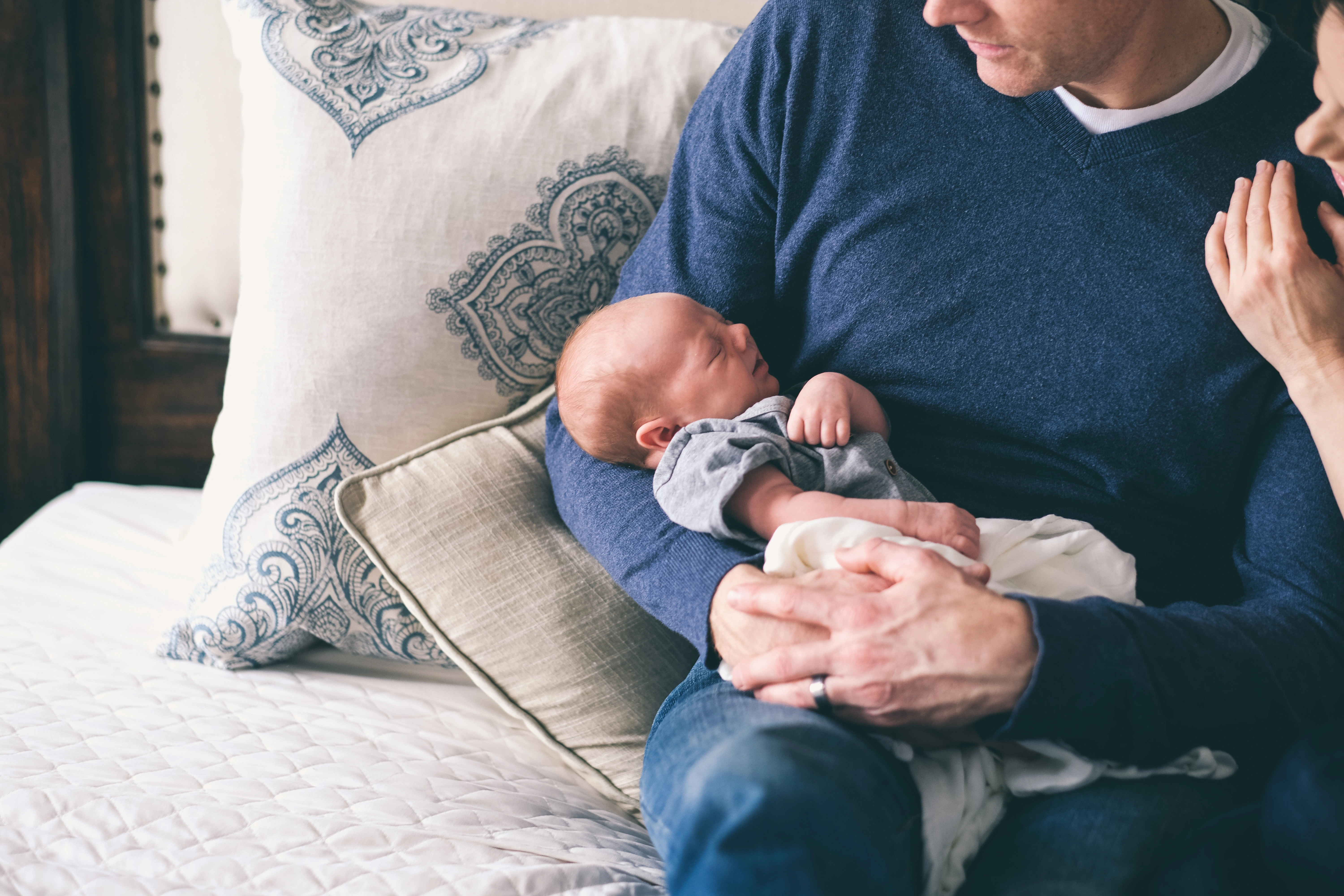 Parent holding baby